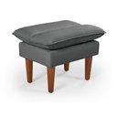 Ver imagem 3 de Sofá Cama Vancouver com Banqueta Suede Cinza 380 Império Estofados