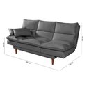Ver mais imagens de Sofá Cama Vancouver com Banqueta Suede Cinza 380 Império Estofados