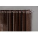Ver imagem 2 de Cortina Voil Xadrez para Sala, Quarto e Cozinha 6,00 X 2,50 Marrom