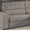 Ver imagem 6 de Sofá 3 Lugares Retrátil e Reclinável Veludo Soft 207cm Grécia Bege