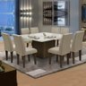 Conjunto Mesa Com Tampo Giratório 8 Cadeiras Amsterdã Dobuê - 6