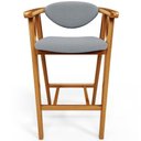 Ver imagem 3 de Kit 06 Banquetas Alta para Cozinha Bancada Bar Sala de Jantar Fixa Cecília L02 Bouclê Cinza - Lyam