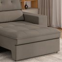 Ver imagem 5 de Sofá 4 Lugares Retrátil e Reclinável Veludo Soft 250cm Grécia Marrom