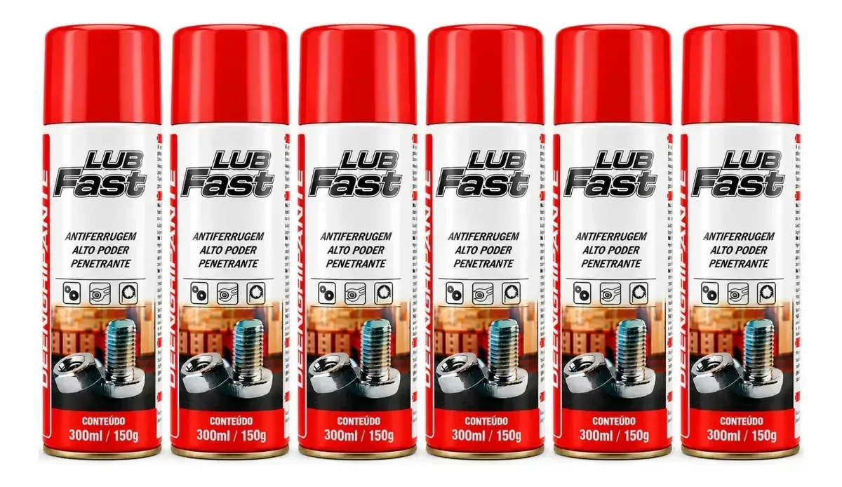 Lub Fast Spray Antiferrugem Óleo Desengripante 300ml Carros Bikes:6