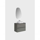 Ver imagem 4 de Gabinete para Banheiro com Cuba e Espelheira Organica 80cm Mdf Verde Dubai - On Móveis
