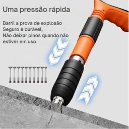 Pistola de Fixaçao Finca Pino Pressao Epi Segurança Acessorios Obra Reparo Construçao Proteçao Prego - 3