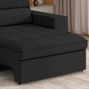 Ver imagem 6 de Sofá 4 Lugares Retrátil e Reclinável Veludo Soft 290cm Grécia Preto