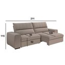 Ver imagem 4 de Sofá Retrátil e Reclinável 3 Lugares 211cm Barcelona