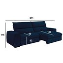 Ver imagem 4 de Sofá Retrátil e Reclinável 3 Lugares 211cm Barcelona 