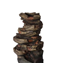 Fonte de Água Pedra Decorativa Cascata Grande Luz Led Jardim - 7