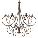 Ver imagem 7 de Luminária de Ferro com 8 Bocais Rústica com Cúpulas de Vidro - Dourado