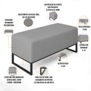 Ver imagem 4 de Kit 02 Puffs Decorativo Para Sala de Estar Cléo W01 Base de Ferro 90 cm Suede Cinza - Lyam Decor