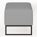 Ver mais imagens de Kit 02 Puffs Decorativo Para Sala de Estar Cléo W01 Base de Ferro 90 cm Suede Cinza - Lyam Decor
