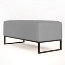 Ver imagem 7 de Kit 02 Puffs Decorativo Para Sala de Estar Cléo W01 Base de Ferro 90 cm Suede Cinza - Lyam Decor