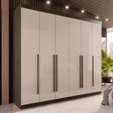 Ver imagem 2 de Guarda-roupa Casal 6 Portas 6 Gavetas Sparta - Mais Móveis Newcanion/offwhite