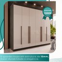 Ver imagem 6 de Guarda-roupa Casal 6 Portas 6 Gavetas Sparta - Mais Móveis Newcanion/offwhite