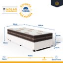 Ver imagem 3 de Cama Box com Colchão de Molas - Anjos - Classic Pocket - Solteiro King Branco 96cm