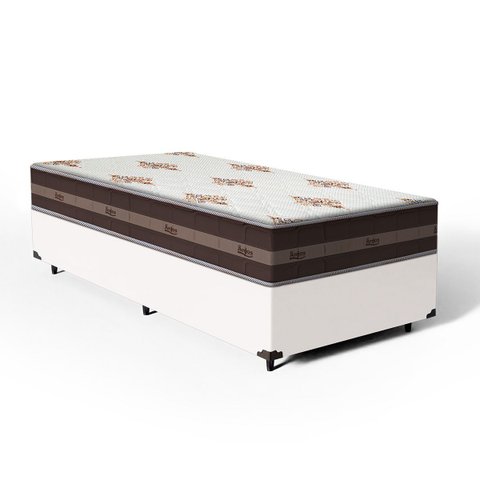 Cama Box com Colchão de Molas - Anjos - Classic Pocket - Solteiro King Branco 96cm