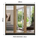 Ver imagem 4 de Guarda-roupa Casal Madesa Reno 3 Portas de Correr de Espelho