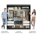 Ver imagem 5 de Guarda-roupa Casal Madesa Reno 3 Portas de Correr de Espelho