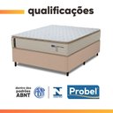 Ver imagem 6 de Cama Box Casal Probel Molas Ensacadas Pillow Top 138x188x68cm Guarda Costas Genova Branco/Bege