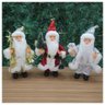 Trio Boneco Natal Papai Noel com Brilho em Tecido 22cm - 1