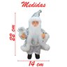 Trio Boneco Natal Papai Noel com Brilho em Tecido 22cm - 4