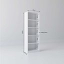 Ver imagem 4 de Kit com 1 Estante Multiuso 5 Nichos Montreal e 1 Estante para Livros 4 Prateleiras Seattle