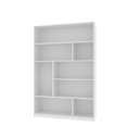 Ver imagem 3 de Kit com 1 Estante Multiuso 5 Nichos Montreal e 1 Estante para Livros 4 Prateleiras Seattle Branco Yescasa