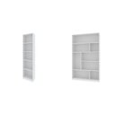 Ver mais imagens de Kit com 1 Estante Multiuso 5 Nichos Montreal e 1 Estante para Livros 4 Prateleiras Seattle Branco Yescasa