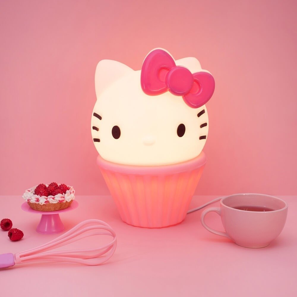 Luminária Infantil Hello Cake Usare Hello Kitty Cupcake estilo Kawaii Rosa - 2