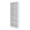Ver imagem 2 de Kit com 1 Estante Multiuso 5 Nichos Montreal e 1 Estante para Livros 4 Prateleiras Seattle Branco/Preto Yescasa
