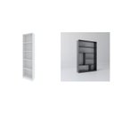 Ver mais imagens de Kit com 1 Estante Multiuso 5 Nichos Montreal e 1 Estante para Livros 4 Prateleiras Seattle Branco/Preto Yescasa
