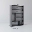 Ver imagem 5 de Kit com 1 Estante Multiuso 5 Nichos Montreal e 1 Estante para Livros 4 Prateleiras Seattle Branco/Preto Yescasa