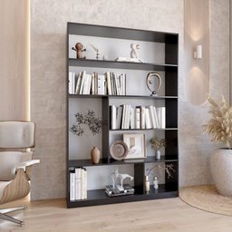 Kit com 1 Estante Multiuso 5 Nichos Montreal e 1 Estante para Livros 4 Prateleiras Seattle - 7