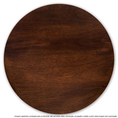 Prato Giratório Centro De Mesa Madeira Castanho 80Cm