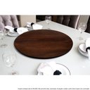 Ver imagem 3 de Prato Giratório Centro De Mesa Madeira Castanho 80Cm