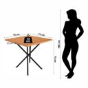Ver imagem 4 de Conjunto de Mesa Jade Tampo Laminado com 4 Cadeiras Marrom/Preto/Caramelo/Freijó