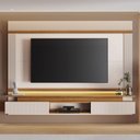 Ver mais imagens de Painel para TV até 75 Polegadas 100% MDF 212,8CMX167,2cm Canelado Branco