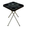Mesa Dobravel para Petiscos Praia e Suporte Guarda Sol Chão Cor:preto - 3