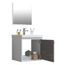 Ver imagem 3 de Kit Gabinete Banheiro em MDF com Espelheira Veneto Branco/Gianduia