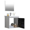 Ver imagem 3 de Kit Gabinete Banheiro em MDF com Espelheira Veneto Branco/Preto