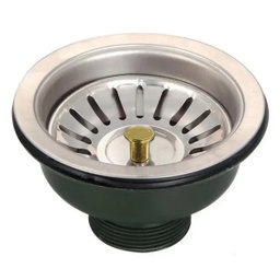 Ralo Valvula Dreno de Pia 10x10 Sifao Filtro Cesto Tubo de Escoamento Cozinha Lavabo Lavanderia Casa - 8
