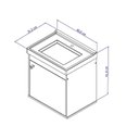 Ver imagem 4 de Kit Gabinete Banheiro em MDF com Espelheira Veneto Branco/Berlin