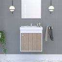 Ver imagem 5 de Kit Gabinete Banheiro em MDF com Espelheira Veneto Branco/Berlin