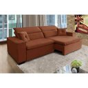 Ver imagem 1 de Sofá Londres 2.10m Retrátil e Reclinável Pillow Top - Terra