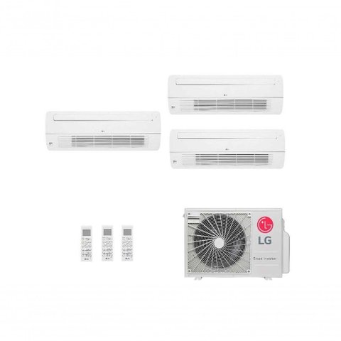 Ar Condicionado Multi Split Lg 3 Ambientes (Cassete 1 Via 1x9, 2x12) - Quente/Frio Wi-Fi 220V
