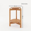 Ver imagem 4 de Mesa Lateral Tampo com Pés de Madeira Maciça 100% MDF