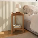 Ver imagem 3 de Mesa Lateral Tampo em MDF com Pés de Madeira Maciça