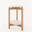 Ver imagem 3 de Mesa Lateral Tampo com Pés de Madeira Maciça 100% MDF